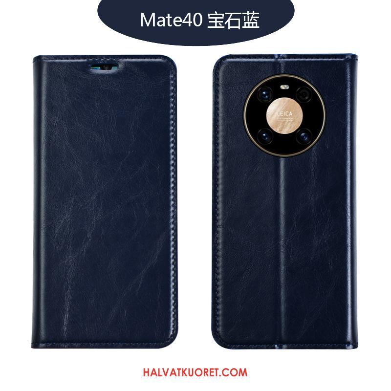Huawei Mate 40 Kuoret Nahkakotelo Liiketoiminta Ylellisyys, Huawei Mate 40 Kuori Pehmeä Neste Braun