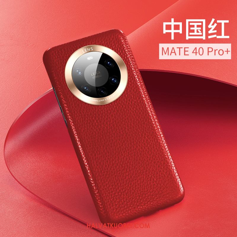 Huawei Mate 40 Pro+ Kuoret Nahka Aito Nahka Suojaus, Huawei Mate 40 Pro+ Kuori Ylellisyys Ultra Braun