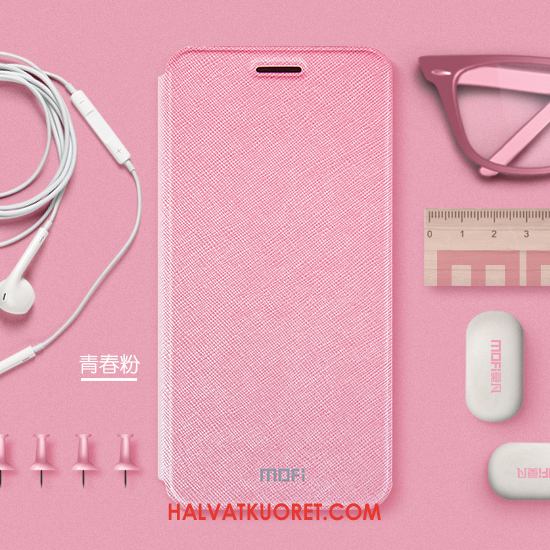 Huawei P Smart+ Kuoret Murtumaton Persoonallisuus Musta, Huawei P Smart+ Kuori Yksinkertainen Nahkakotelo