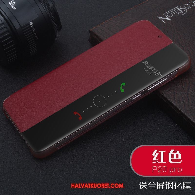 Huawei P20 Pro Kuoret Harmaa Aito Nahka Lisävarusteet, Huawei P20 Pro Kuori Tide-brändi Ohut