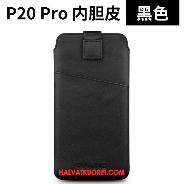 Huawei P20 Pro Kuoret Pehmeä Neste Aito Nahka Nahkakotelo, Huawei P20 Pro Kuori Liiketoiminta Trendi Braun