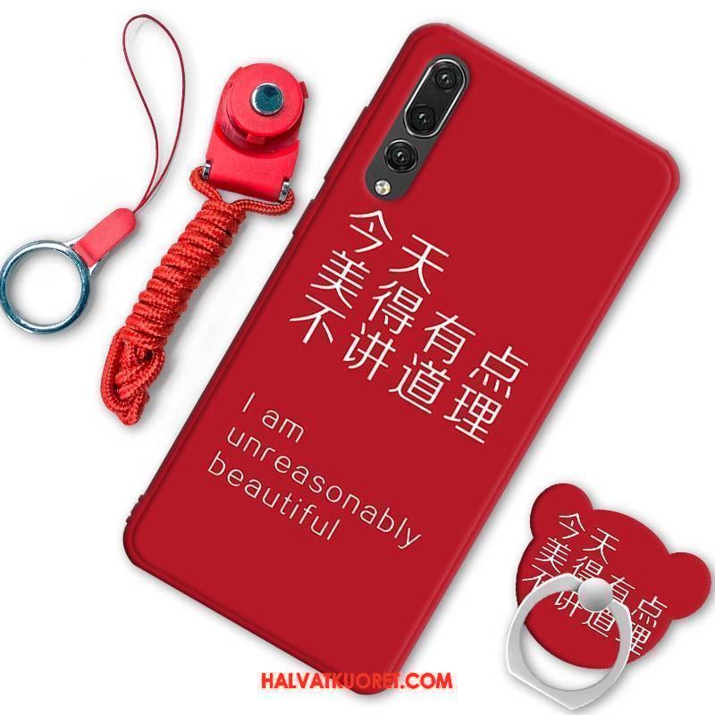 Huawei P20 Pro Kuoret Sarjakuva Pehmeä Neste, Huawei P20 Pro Kuori Punainen Puhelimen