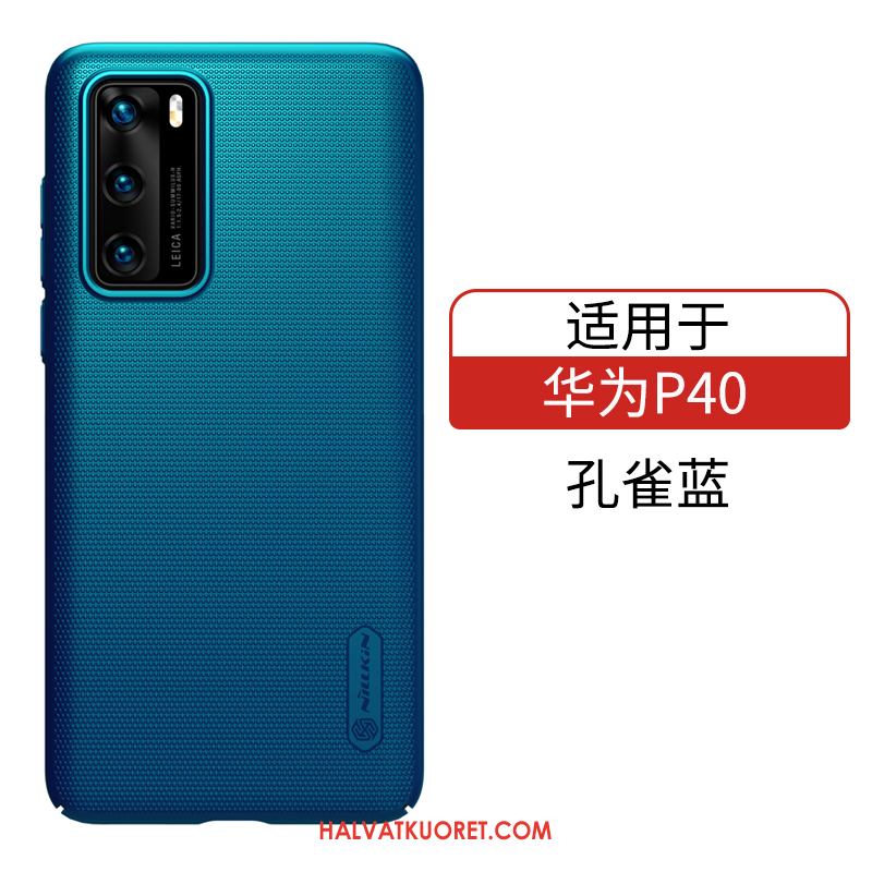 Huawei P40 Kuoret Pesty Suede Murtumaton, Huawei P40 Kuori Sininen All Inclusive
