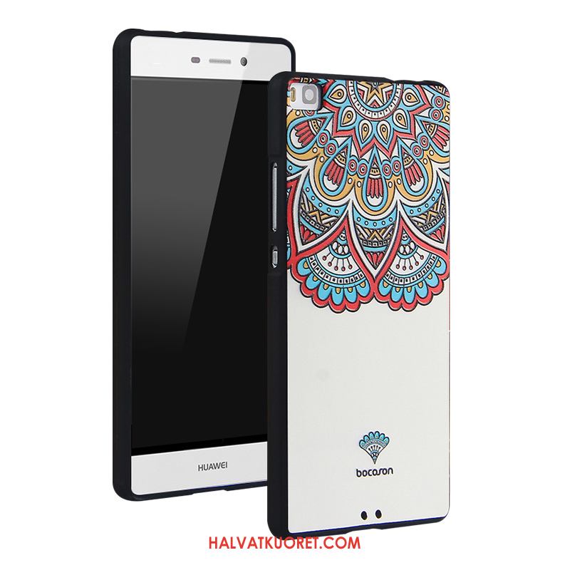 Huawei P8 Kuoret Kotelo All Inclusive Silikoni, Huawei P8 Kuori Valkoinen Puhelimen