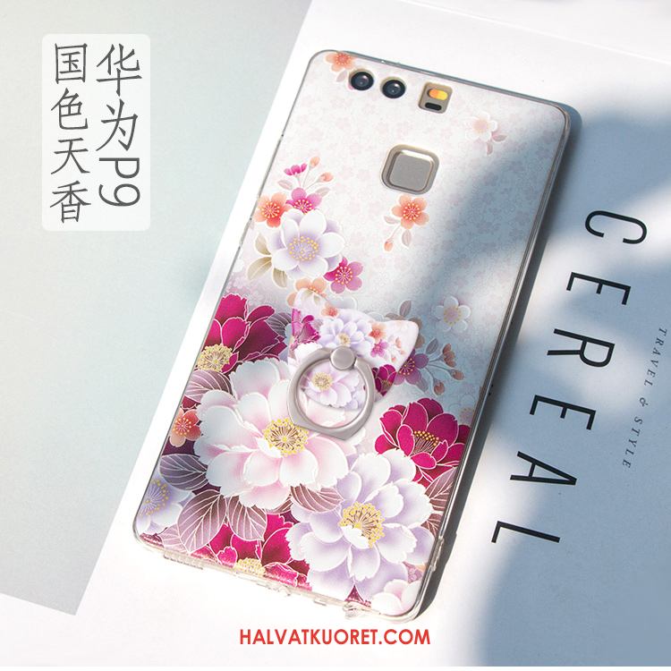 Huawei P9 Kuoret Ripustettavat Koristeet Silikoni, Huawei P9 Kuori Kohokuviointi Pehmeä Neste
