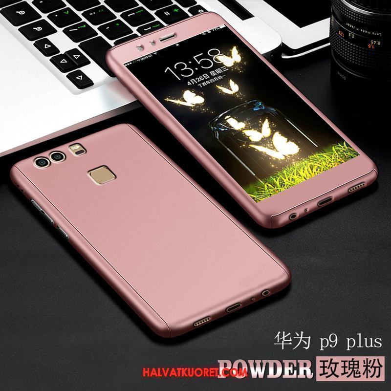 Huawei P9 Plus Kuoret All Inclusive Näytönsuojus, Huawei P9 Plus Kuori Pinkki Pesty Suede