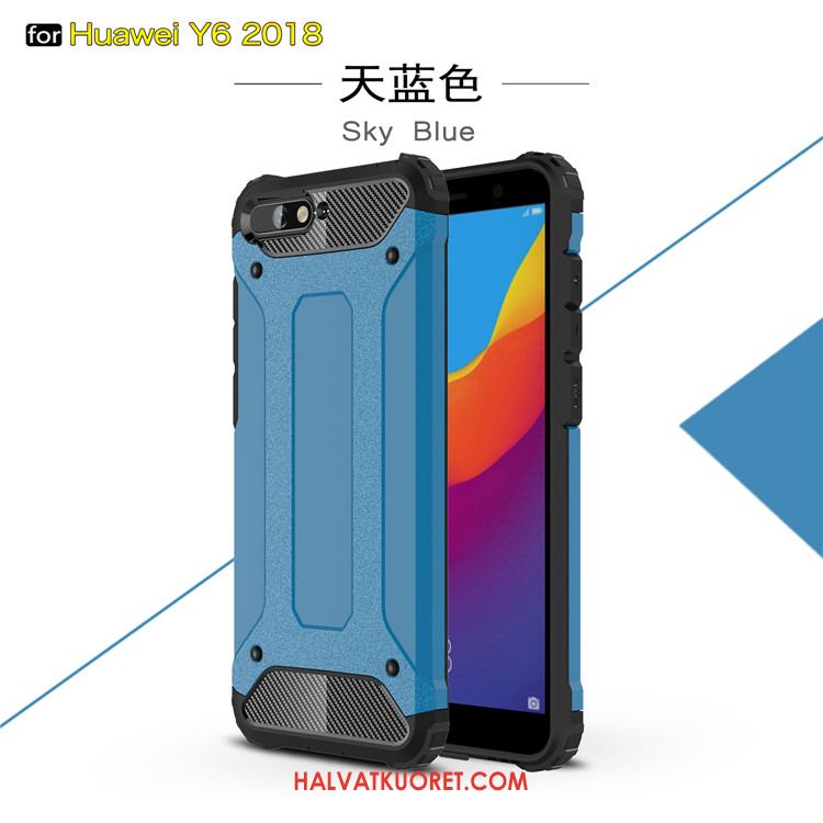 Huawei Y6 2018 Kuoret All Inclusive Murtumaton Suojaus, Huawei Y6 2018 Kuori Harmaa Lisävarusteet
