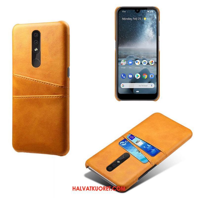 Nokia 4.2 Kuoret Oranssi Puhelimen Suojaus, Nokia 4.2 Kuori Kotelo Kortti