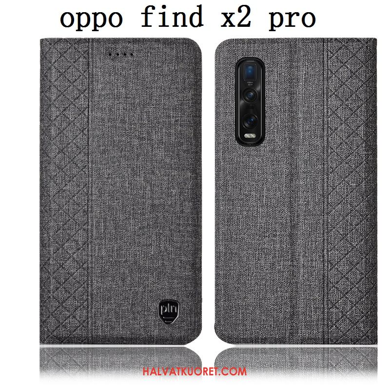 Oppo Find X2 Pro Kuoret Pellava Sininen, Oppo Find X2 Pro Kuori Kotelo Murtumaton