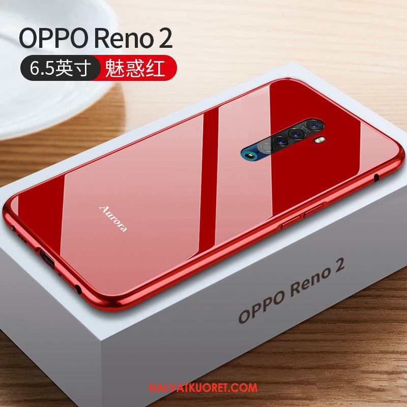 Oppo Reno 2 Kuoret Metalli Kehys Net Red, Oppo Reno 2 Kuori All Inclusive Ultra