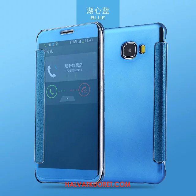 Samsung Galaxy A3 2016 Kuoret Puhelimen Pinnoitus, Samsung Galaxy A3 2016 Kuori Nahkakotelo Sininen