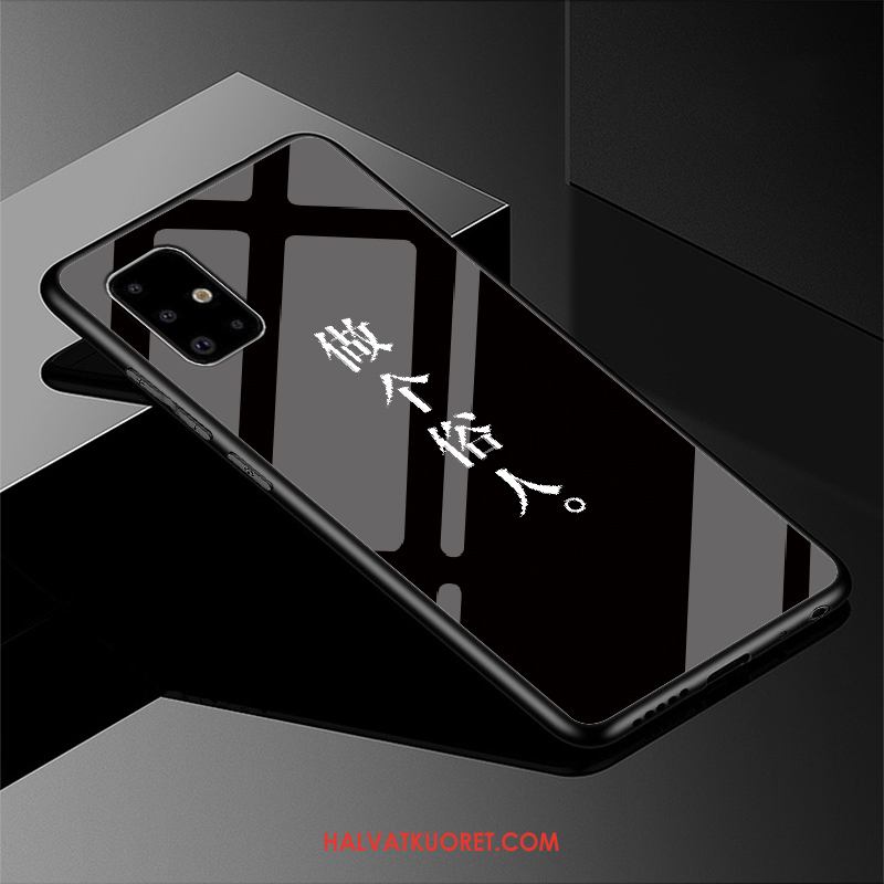Samsung Galaxy A51 Kuoret Lasi Kotelo Tähti, Samsung Galaxy A51 Kuori Murtumaton Musta
