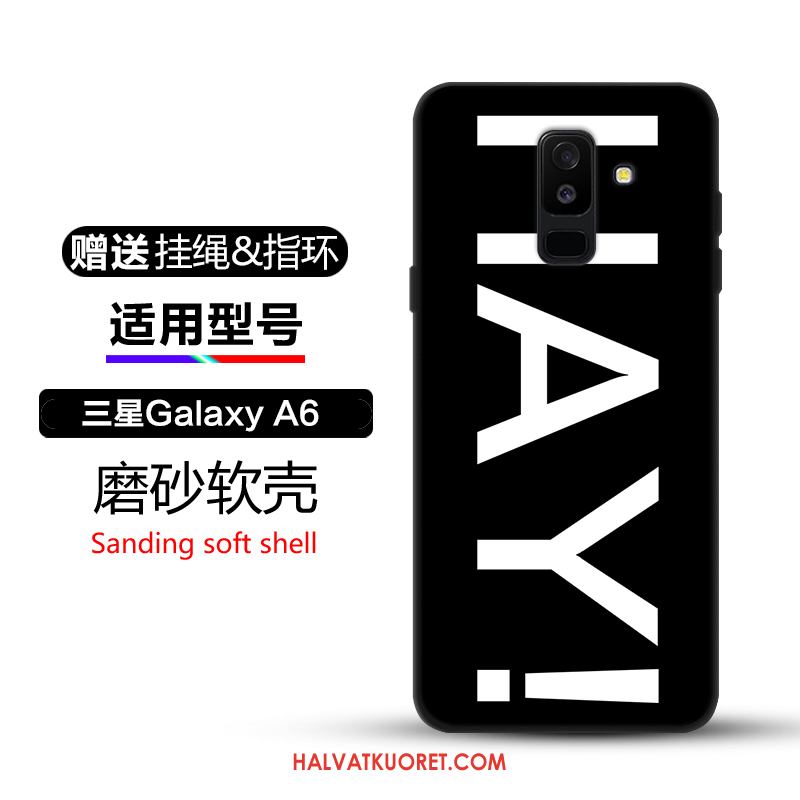 Samsung Galaxy A6+ Kuoret Suojaus Murtumaton, Samsung Galaxy A6+ Kuori Luova Musta