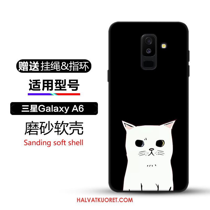 Samsung Galaxy A6+ Kuoret Suojaus Murtumaton, Samsung Galaxy A6+ Kuori Luova Musta