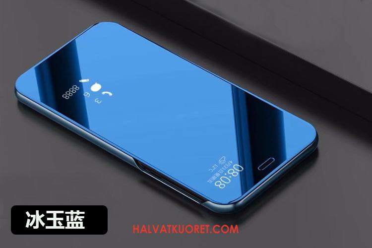 Samsung Galaxy A8 Kuoret Nahkakotelo Tuki Läpinäkyvä, Samsung Galaxy A8 Kuori Suojaus Sininen