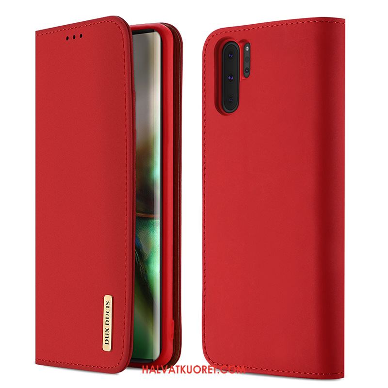 Samsung Galaxy Note 10+ Kuoret Nahkakotelo Punainen, Samsung Galaxy Note 10+ Kuori Puhelimen Tähti