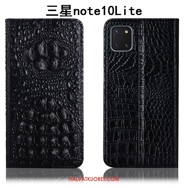 Samsung Galaxy Note 10 Lite Kuoret Musta Kukkakuvio Tähti, Samsung Galaxy Note 10 Lite Kuori Suojaus Murtumaton