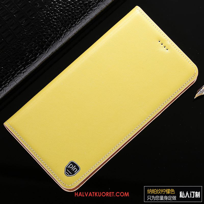 Samsung Galaxy Note 10 Lite Kuoret Nahkakotelo Puhelimen Keltainen, Samsung Galaxy Note 10 Lite Kuori Kukkakuvio Sitruuna