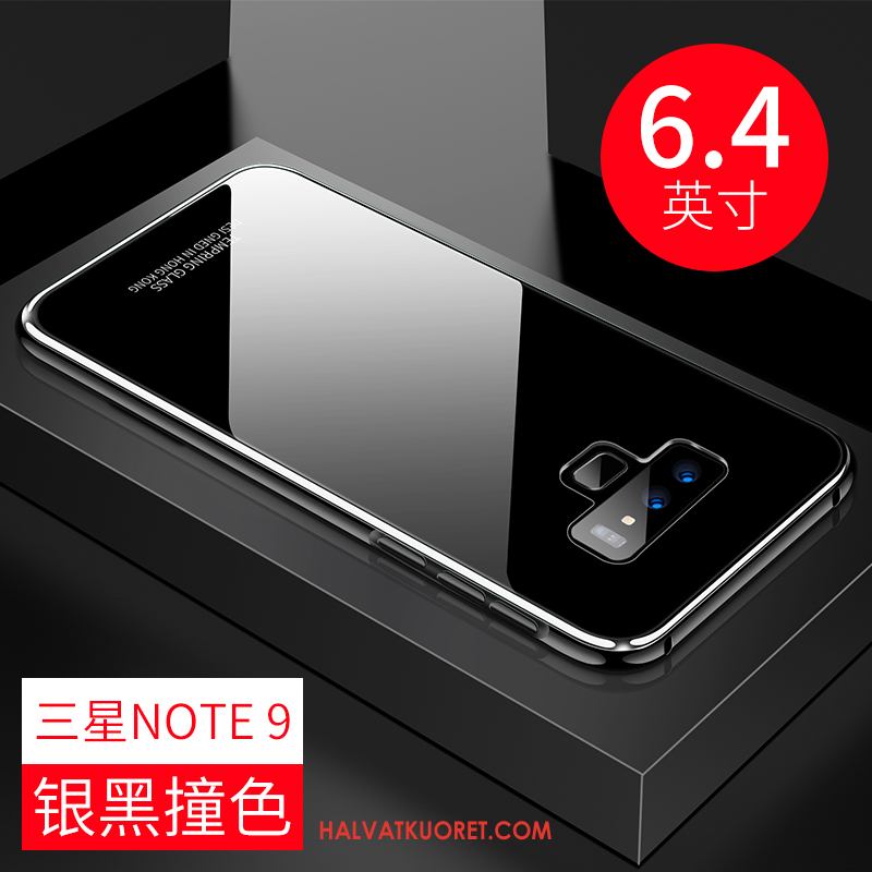 Samsung Galaxy Note 9 Kuoret All Inclusive Lasi Kehys, Samsung Galaxy Note 9 Kuori Hopea Uusi