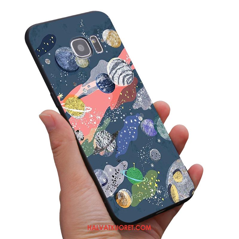 Samsung Galaxy S6 Kuoret Luova Sininen Pehmeä Neste, Samsung Galaxy S6 Kuori Tähtitaivas Musta
