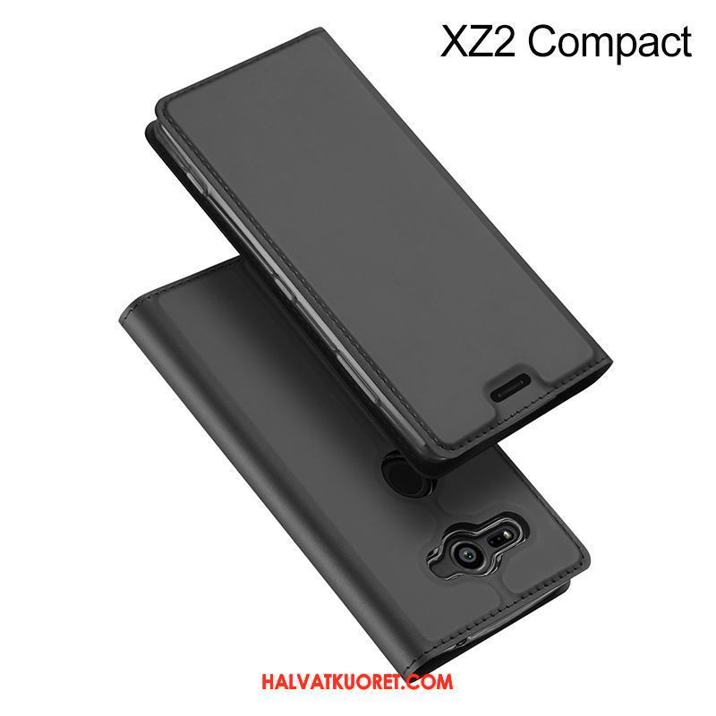 Sony Xperia Xz2 Compact Kuoret Liiketoiminta Kortti Murtumaton, Sony Xperia Xz2 Compact Kuori Nahkakotelo