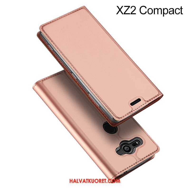 Sony Xperia Xz2 Compact Kuoret Liiketoiminta Kortti Murtumaton, Sony Xperia Xz2 Compact Kuori Nahkakotelo