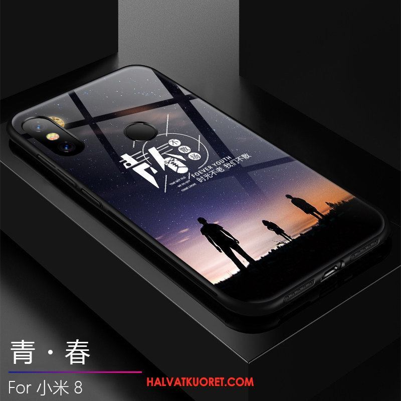 Xiaomi Mi 8 Kuoret All Inclusive Tide-brändi Luova, Xiaomi Mi 8 Kuori Rakastunut Pesty Suede Beige