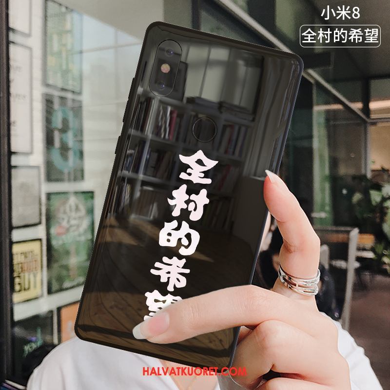Xiaomi Mi 8 Kuoret Murtumaton Lasi Karkaisu, Xiaomi Mi 8 Kuori Suojaus Valkoinen Beige