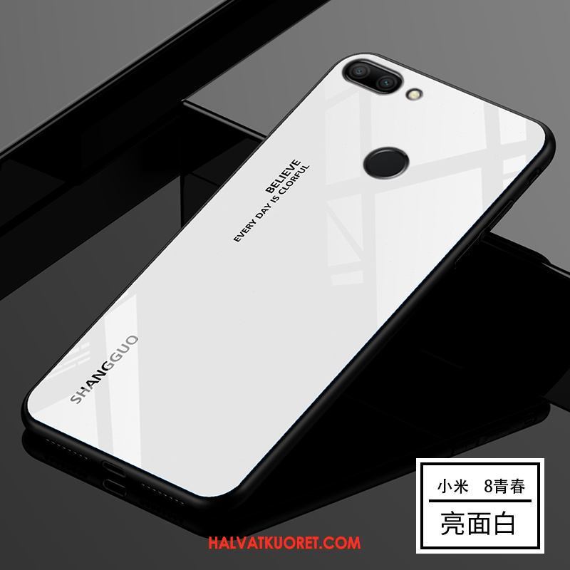 Xiaomi Mi 8 Lite Kuoret Peili Nuoret Luova, Xiaomi Mi 8 Lite Kuori Pehmeä Neste Kova Beige