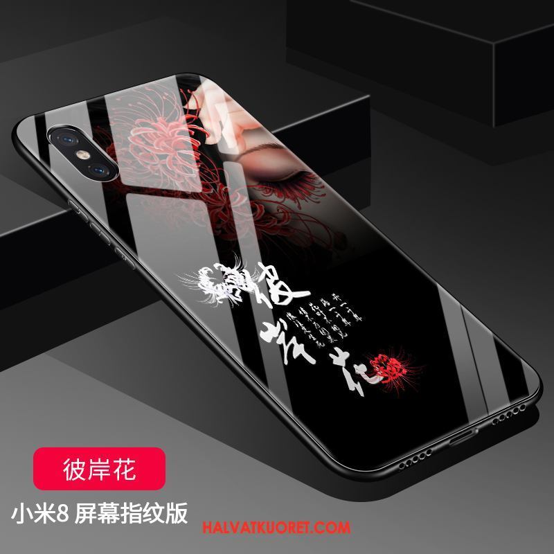 Xiaomi Mi 8 Pro Kuoret Lasi Nuoret Tide-brändi, Xiaomi Mi 8 Pro Kuori Murtumaton Silikoni Beige