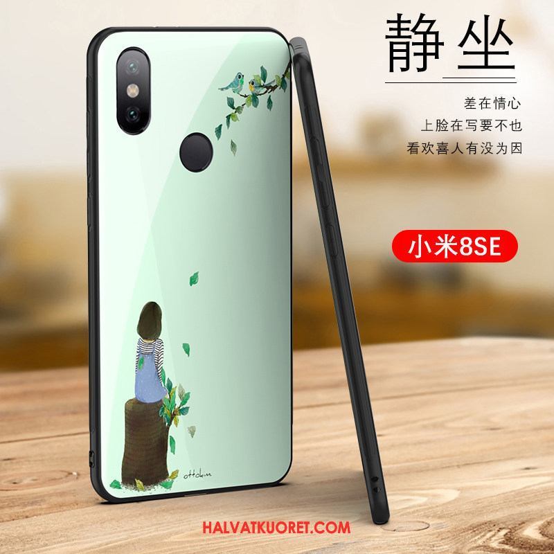 Xiaomi Mi 8 Se Kuoret Luova Vihreä Tide-brändi, Xiaomi Mi 8 Se Kuori Kukkakuvio Kotelo Beige