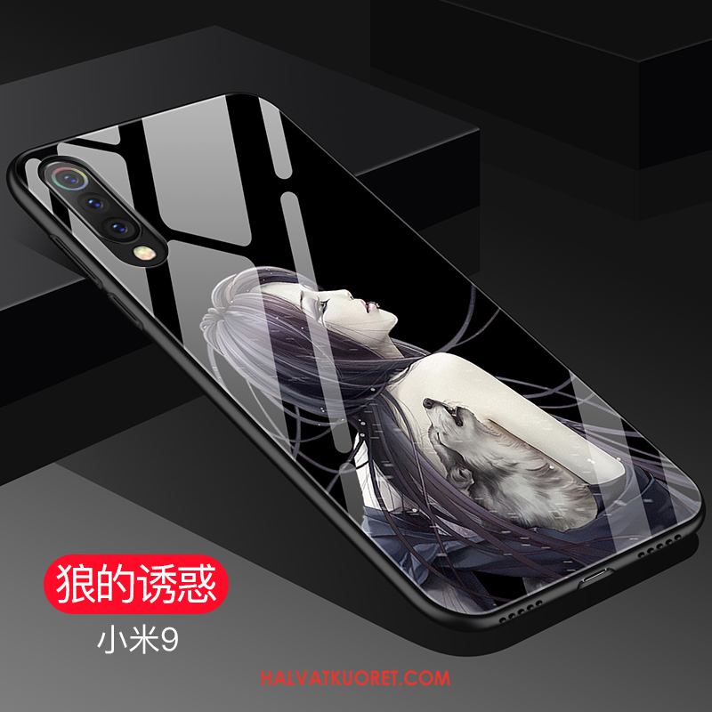 Xiaomi Mi 9 Kuoret Silikoni Kotelo Net Red, Xiaomi Mi 9 Kuori Musta Beige