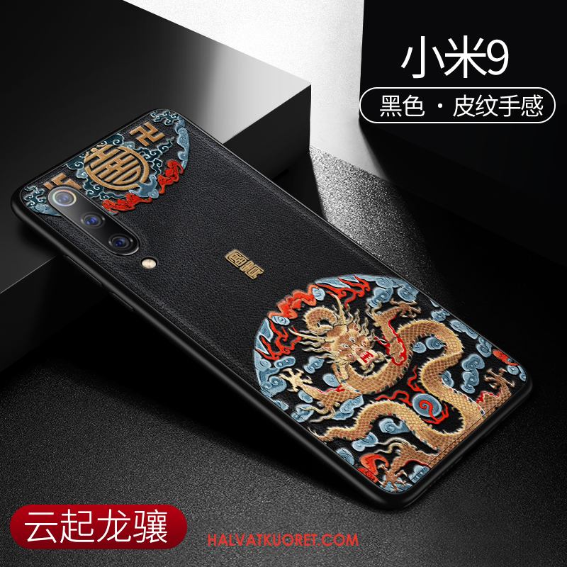Xiaomi Mi 9 Kuoret Takakansi Trendi Läpinäkyvä, Xiaomi Mi 9 Kuori Nahka Suojaus Beige