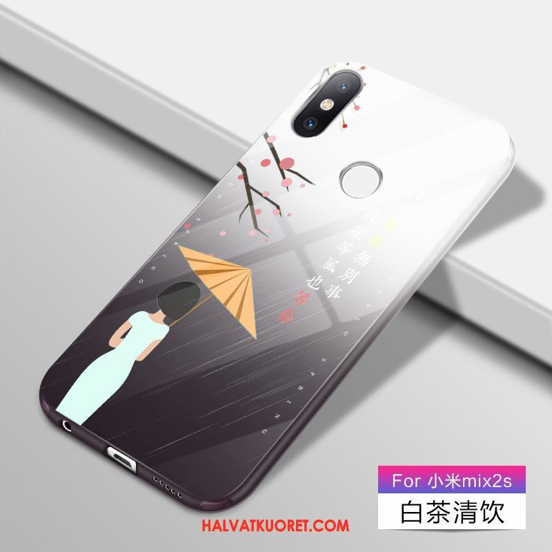 Xiaomi Mi Mix 2s Kuoret Silikoni All Inclusive Trendi, Xiaomi Mi Mix 2s Kuori Pieni Läpinäkyvä Beige