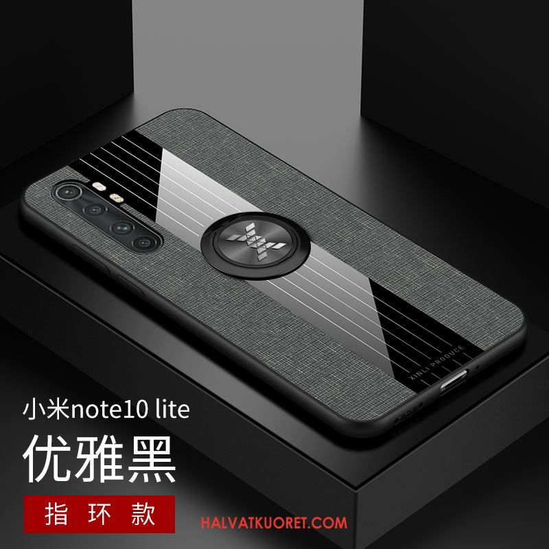 Xiaomi Mi Note 10 Lite Kuoret Pieni Harmaa Yksinkertainen, Xiaomi Mi Note 10 Lite Kuori Pu Silikoni Beige