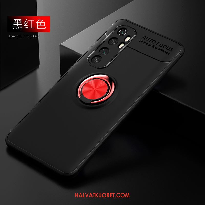 Xiaomi Mi Note 10 Lite Kuoret Silikoni Musta Rengas, Xiaomi Mi Note 10 Lite Kuori Tila Pesty Suede Beige