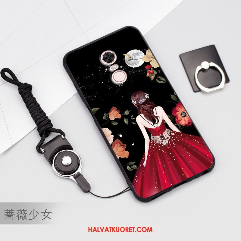 Xiaomi Redmi 5 Plus Kuoret Sarjakuva Pehmeä Neste Suojaus, Xiaomi Redmi 5 Plus Kuori Punainen Murtumaton Beige