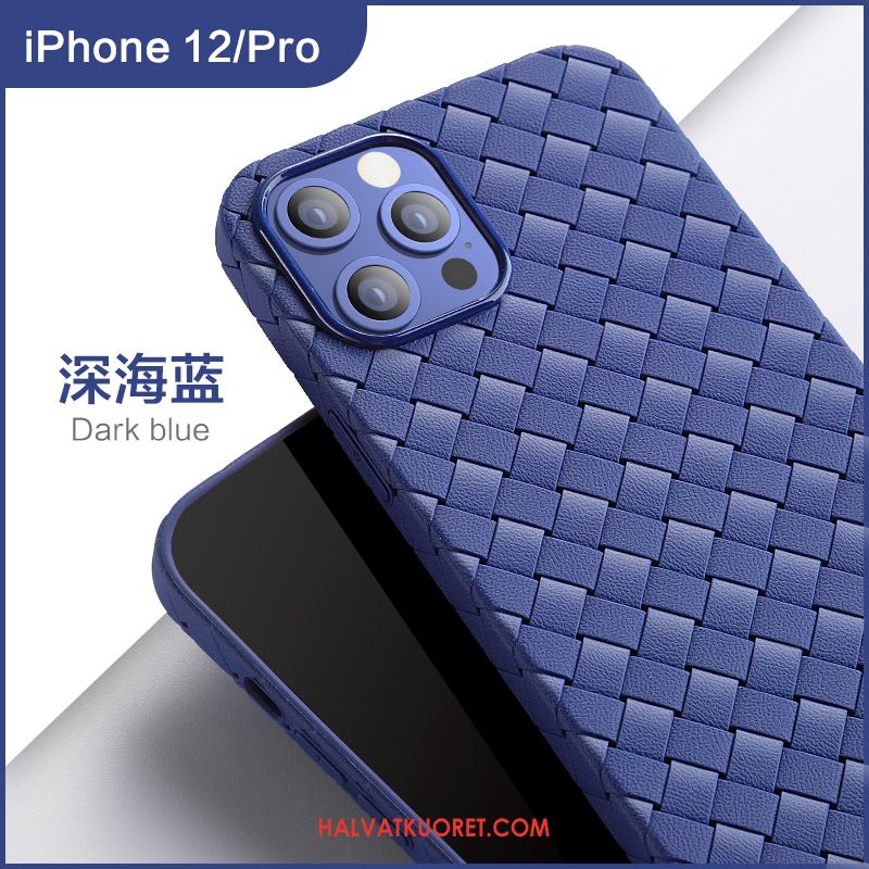 iPhone 12 Pro Kuoret Kudonta Suojaus Puhelimen, iPhone 12 Pro Kuori Kotelo Sininen