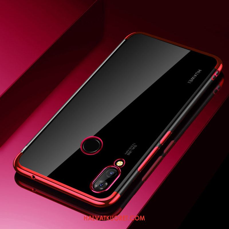 Huawei P Smart+ Kuoret Punainen Yksinkertainen All Inclusive, Huawei P Smart+ Kuori Silikoni Pehmeä Neste