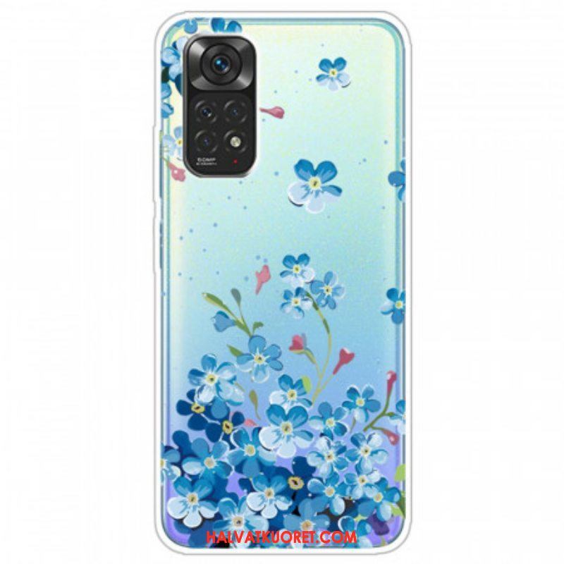 Kuori Xiaomi Redmi Note 11 Pro / 11 Pro 5G Kimppu Sinisiä Kukkia