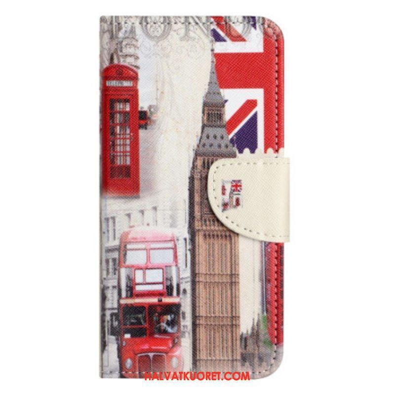 Nahkakotelo iPhone 14 Plus Lontoon Elämä