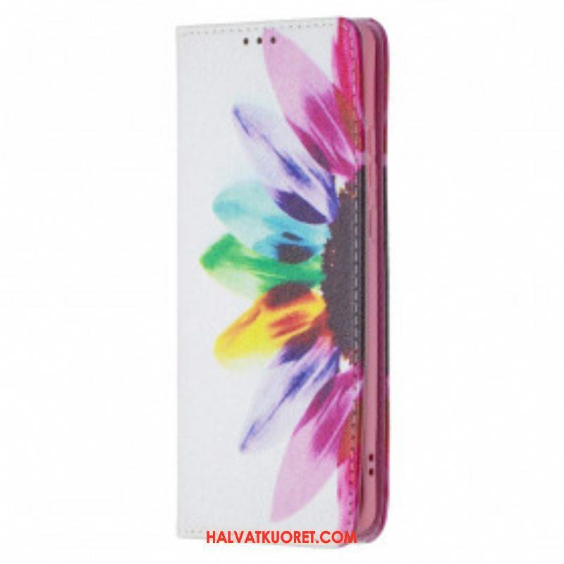 Puhelinkuoret Huawei P50 Pro Kotelot Flip Akvarelli Kukka
