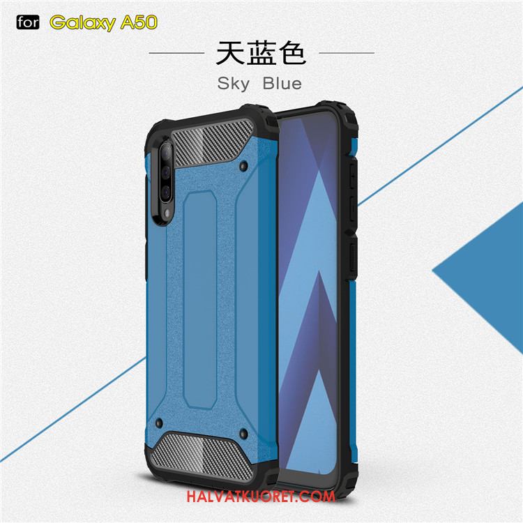 Samsung Galaxy A50 Kuoret Sininen Kova, Samsung Galaxy A50 Kuori Silikoni Murtumaton