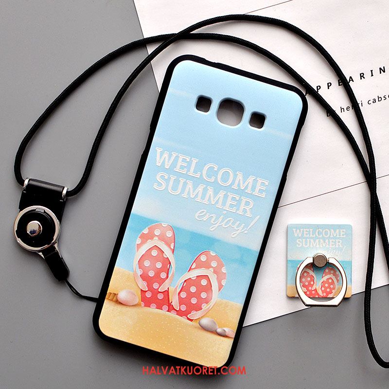 Samsung Galaxy A8 Kuoret Kotelo Suojaus Pesty Suede, Samsung Galaxy A8 Kuori Sininen Puhelimen