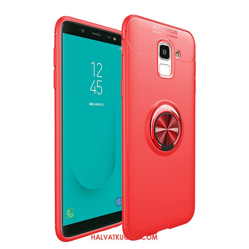 Samsung Galaxy J6 Kuoret Silikoni Punainen Tähti, Samsung Galaxy J6 Kuori Pehmeä Neste Puhelimen