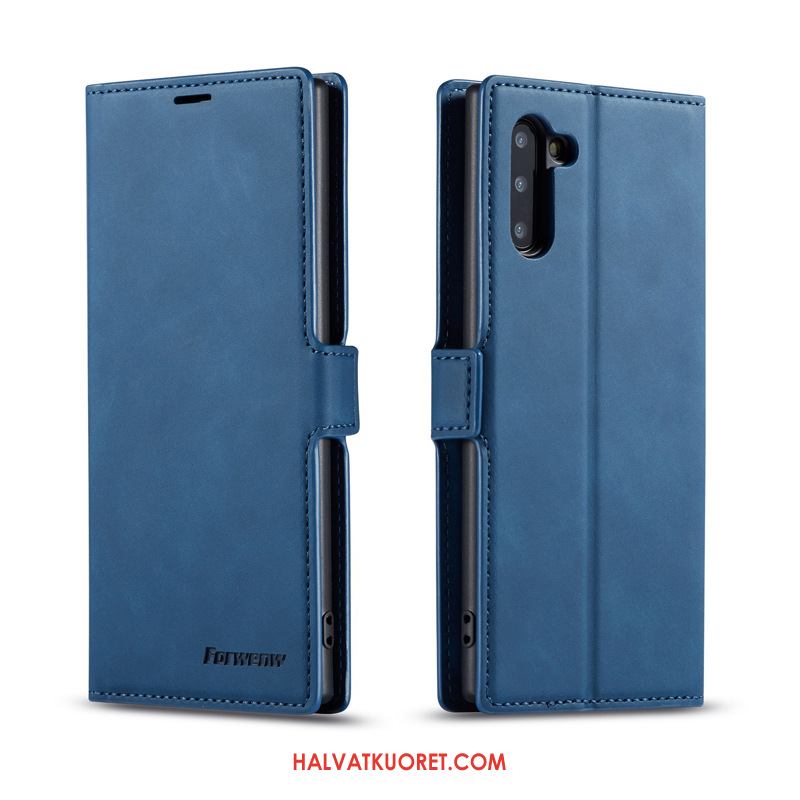 Samsung Galaxy Note 10 Kuoret Nahkakotelo Kortti Puhelimen, Samsung Galaxy Note 10 Kuori Sininen