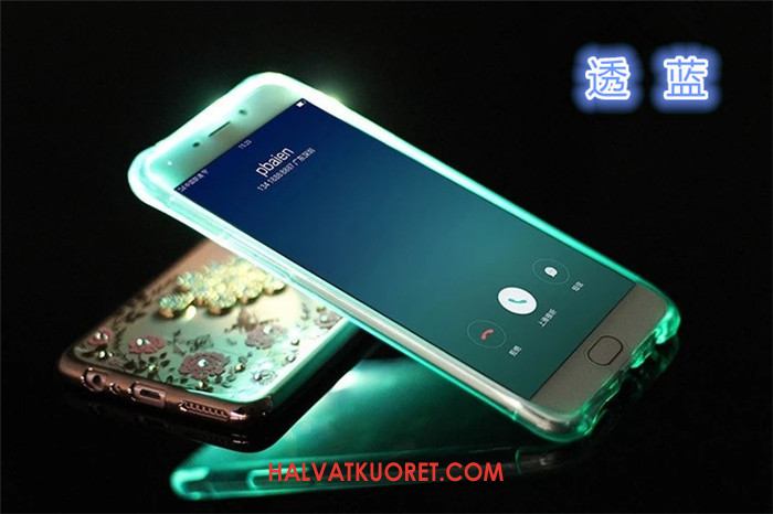 Samsung Galaxy Note 4 Kuoret Kirkas Läpinäkyvä Pehmeä Neste, Samsung Galaxy Note 4 Kuori Sininen