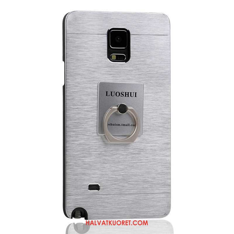 Samsung Galaxy Note 4 Kuoret Metalli Rengas Tuki, Samsung Galaxy Note 4 Kuori Harmaa