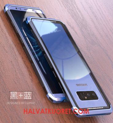 Samsung Galaxy Note 8 Kuoret Kehys Suojaus Lasi, Samsung Galaxy Note 8 Kuori Sininen Takakansi