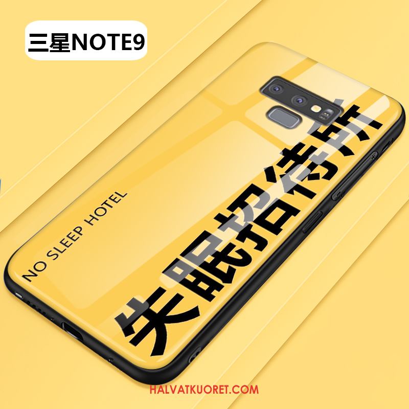 Samsung Galaxy Note 9 Kuoret Silikoni Murtumaton Karkaisu, Samsung Galaxy Note 9 Kuori Persoonallisuus Keltainen